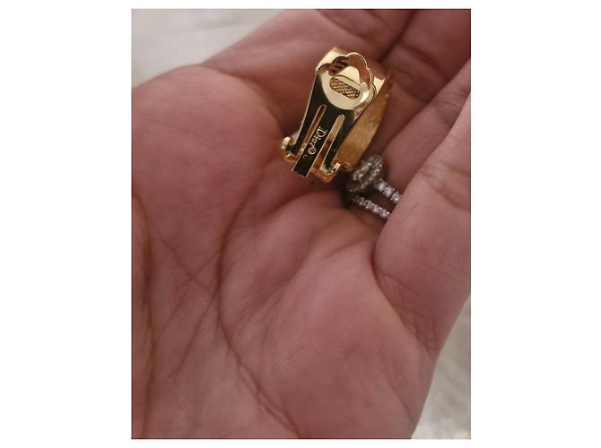 Orecchini Christian Dior CD oro Gold hardware - vista 6