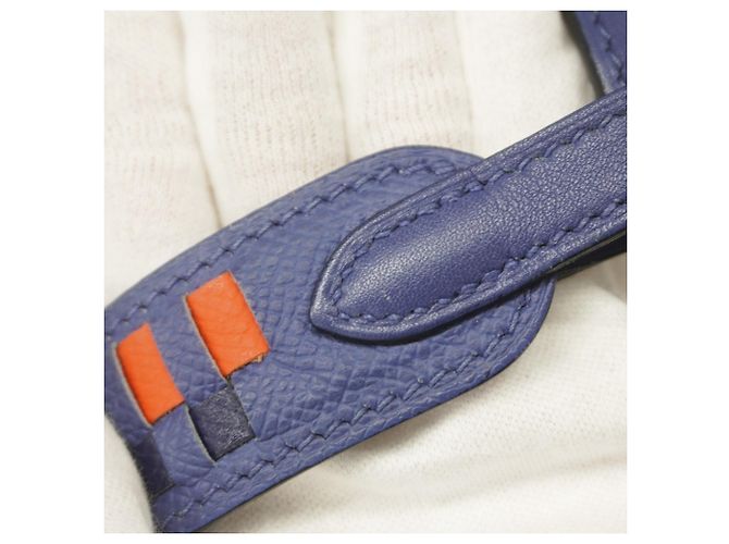 Borsa Hermès Lindy 26 in Swift Blue Brighton - vista 10