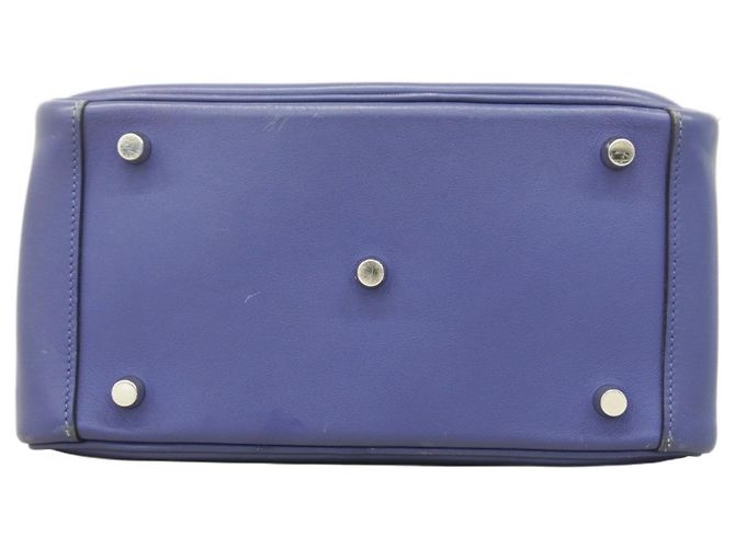 Borsa Hermès Lindy 26 in Swift Blue Brighton - vista 3