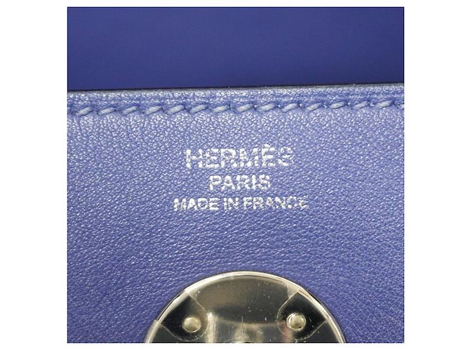 Borsa Hermès Lindy 26 in Swift Blue Brighton - vista 5