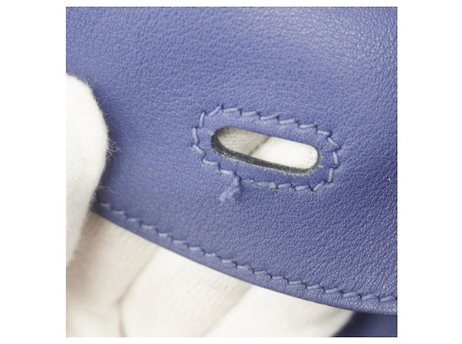 Borsa Hermès Lindy 26 in Swift Blue Brighton - vista 8