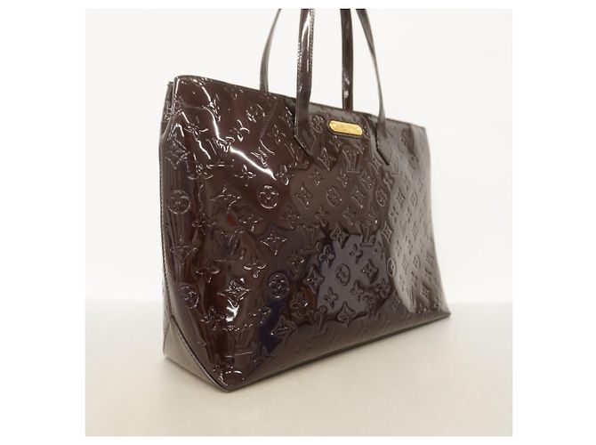 Borsa Tote Louis Vuitton Vernis Wilshire MM Bordò - vista 2