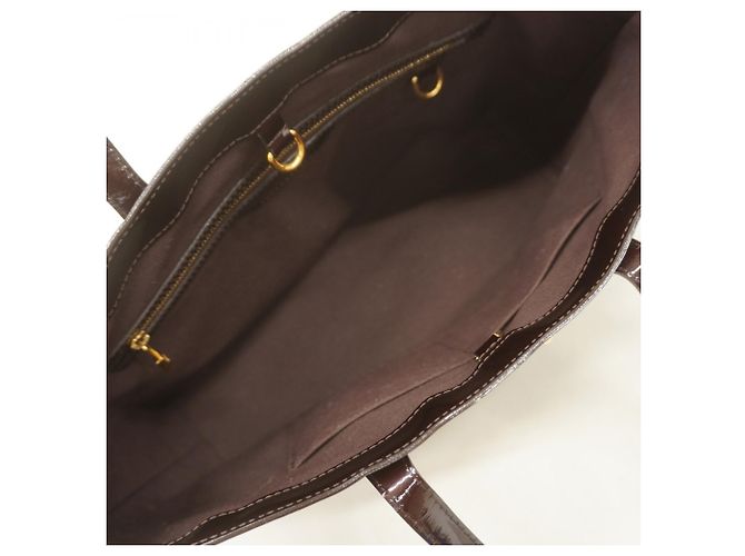 Borsa Tote Louis Vuitton Vernis Wilshire MM Bordò - vista 4