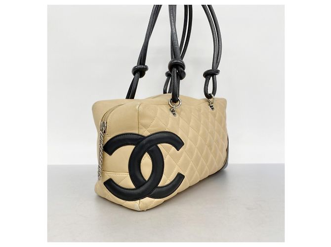 Chanel Cambon Tote Tasche Schwarz Beige - Ansicht 2