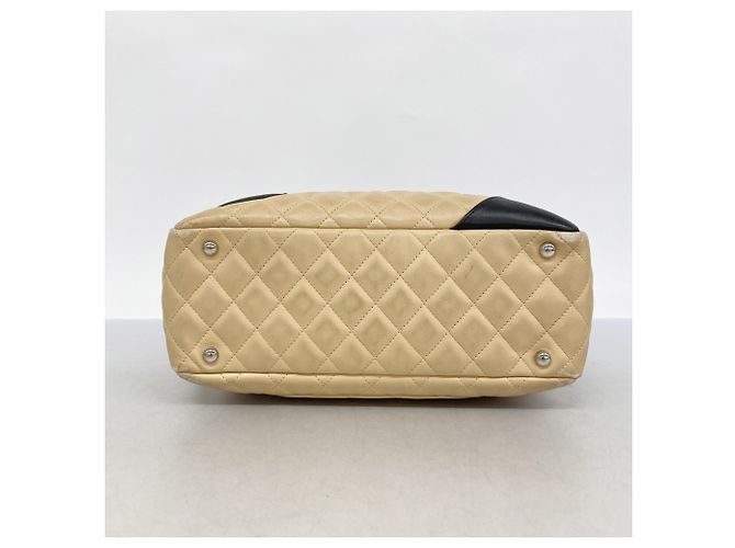 Chanel Cambon Tote Tasche Schwarz Beige - Ansicht 3