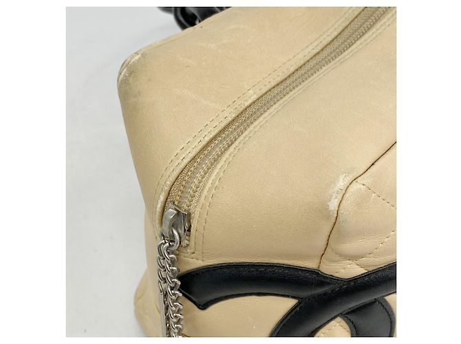 Chanel Cambon Tote Tasche Schwarz Beige - Ansicht 7