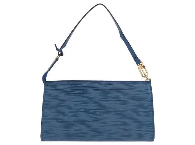 Pochette Accessoires in pelle Epi Louis Vuitton Blu - vista 2