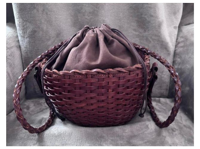 Furla Borsa a secchiello intrecciata in pelle Marrone - vista 2