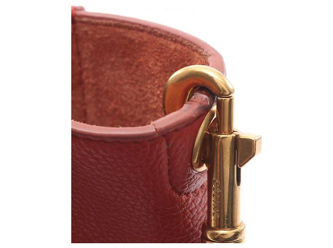 Céline Borsa a Spalla Sangle Bucket Small di Celine Rosso - vista 6