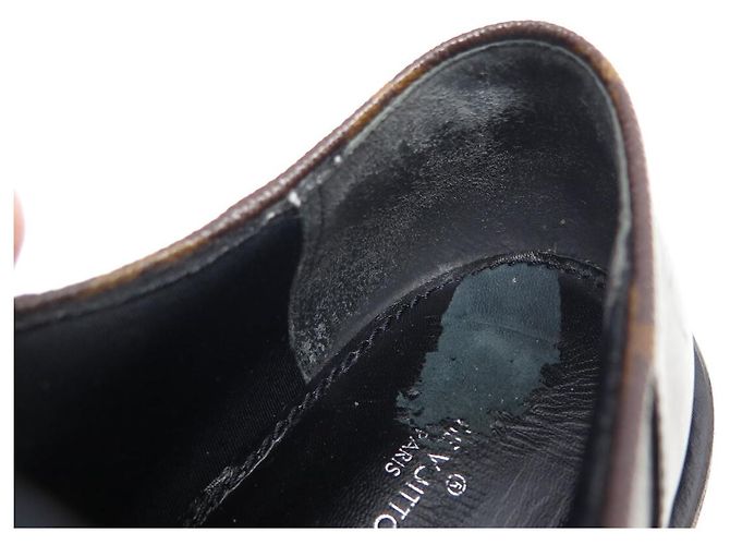 SCARPE LOUIS VUITTON DERBY BEAUBOURG 1A5SOD 40 IN PELLE CANVAS MONOGRAMMA Nero - vista 12