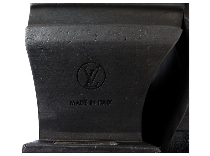 SCARPE LOUIS VUITTON DERBY BEAUBOURG 1A5SOD 40 IN PELLE CANVAS MONOGRAMMA Nero - vista 7