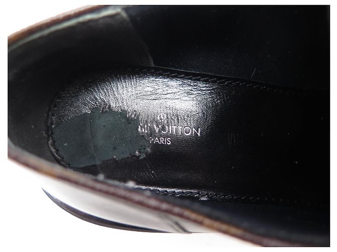 SCARPE LOUIS VUITTON DERBY BEAUBOURG 1A5SOD 40 IN PELLE CANVAS MONOGRAMMA Nero - vista 9