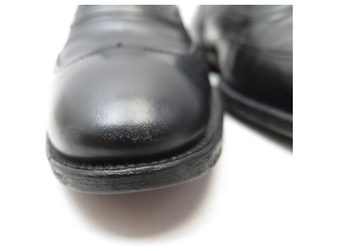 Hermès SCARPE DERBY HERMES VINTAGE CON FIBBIA 41 CUOIO NERO - vista 13
