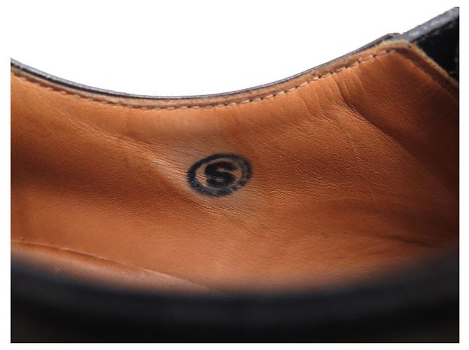 Hermès SCARPE DERBY HERMES VINTAGE CON FIBBIA 41 CUOIO NERO - vista 9
