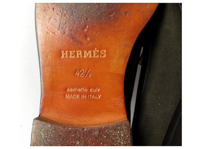Hermès MOCASSINI HERMES KENNEDY 42.5 H IN CAMOSCIO MARRONE - vista 7