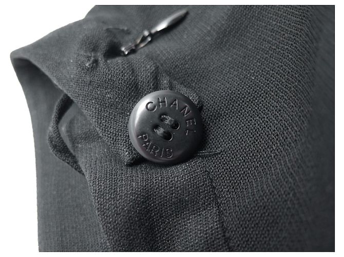 PANTALONE CHANEL P19329V11229 FLUIDO S 36 2002 SETA NERA Nero - vista 10