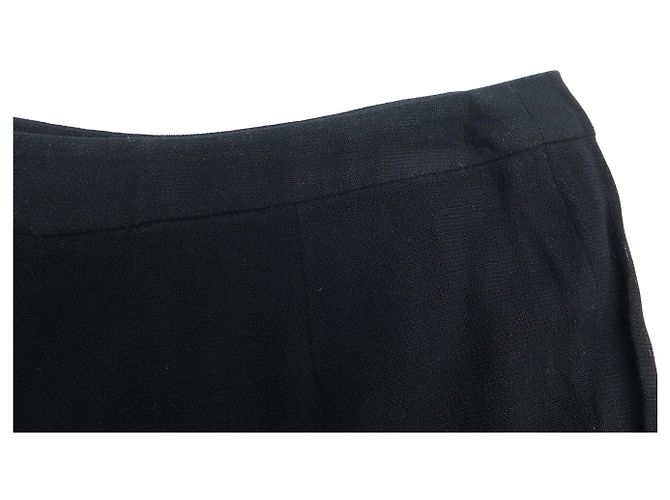 PANTALONE CHANEL P19329V11229 FLUIDO S 36 2002 SETA NERA Nero - vista 14