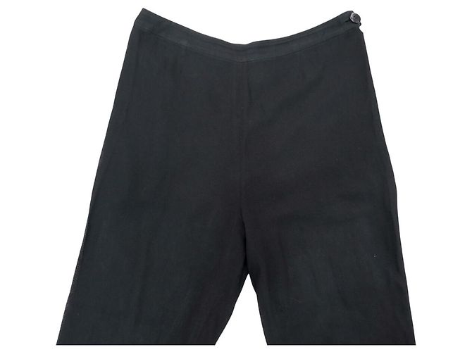 PANTALONE CHANEL P19329V11229 FLUIDO S 36 2002 SETA NERA Nero - vista 2