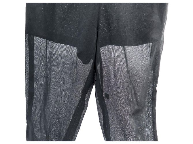 PANTALONE CHANEL P19329V11229 FLUIDO S 36 2002 SETA NERA Nero - vista 4