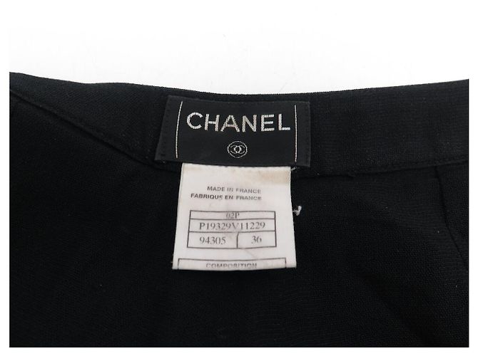 PANTALONE CHANEL P19329V11229 FLUIDO S 36 2002 SETA NERA Nero - vista 6