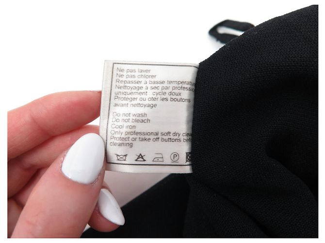 PANTALONE CHANEL P19329V11229 FLUIDO S 36 2002 SETA NERA Nero - vista 9