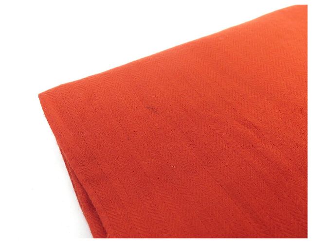 Hermès SCIALLE HERMES MOTIVO H IN CACHEMIRE E LANA ROSSO RAME 210X140CM - vista 8