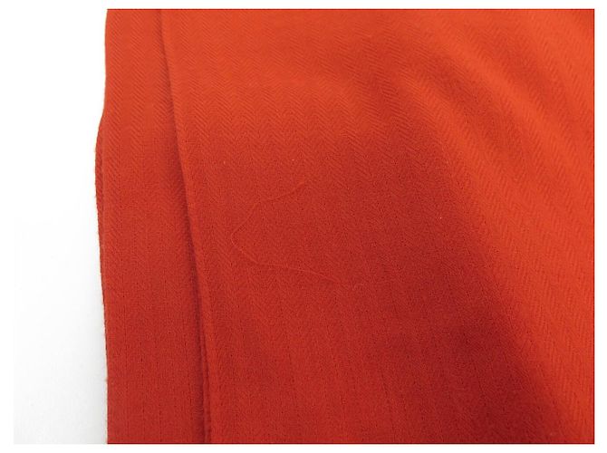 Hermès SCIALLE HERMES MOTIVO H IN CACHEMIRE E LANA ROSSO RAME 210X140CM - vista 9