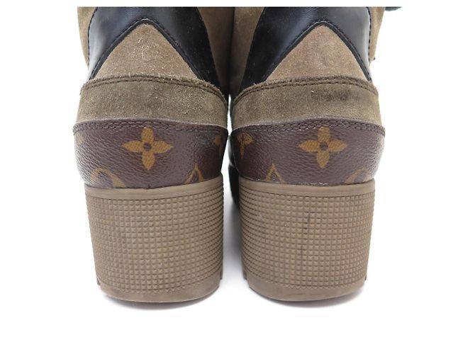 STIVALI DESERT LOUIS VUITTON LAUREATE 1A4XYI 39 CAMOSCIO E MONOGRAMMA Marrone - vista 3