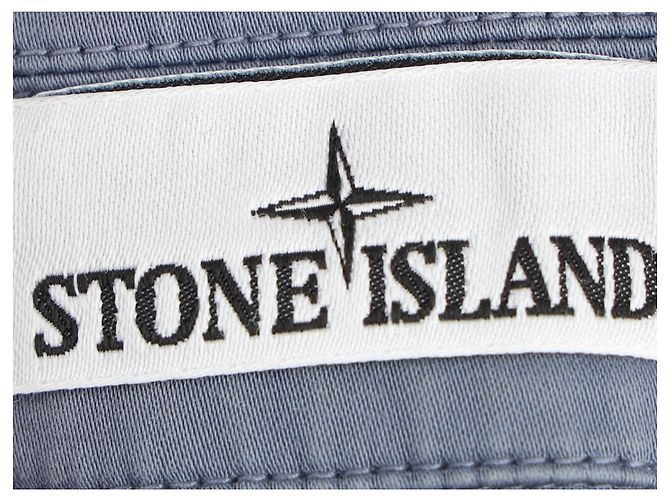Camicia con zip e badge a bussola Stone Island in cotone grigio - vista 6