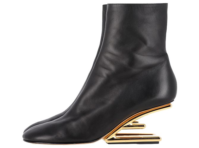 Stivaletti Fendi First in pelle nera Nero - vista 5