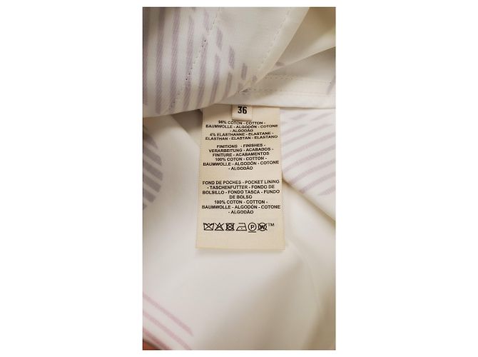 Chaqueta Blouson Impresa Hermès Coaching en Algodón Blanco Multicolor - vista 6
