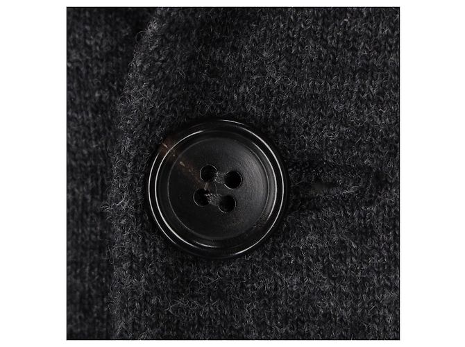 Prada Single-Breasted Folded Cuff Blazer with Pockets in Grey Wool - view 6