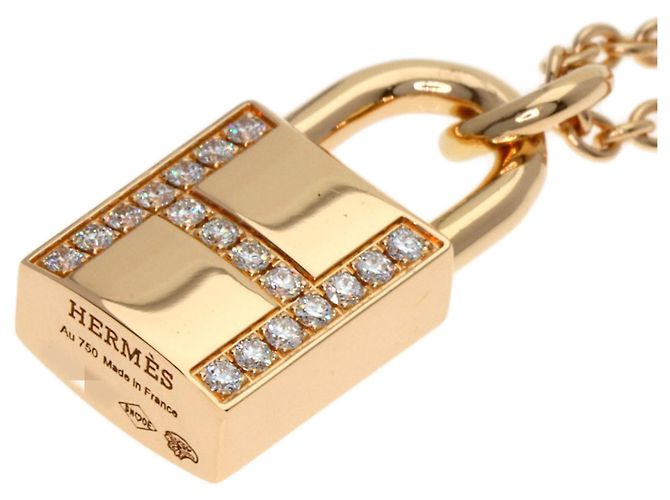 Hermès Amulett Kelly Cadena Diamant Halskette Golden - Ansicht 5