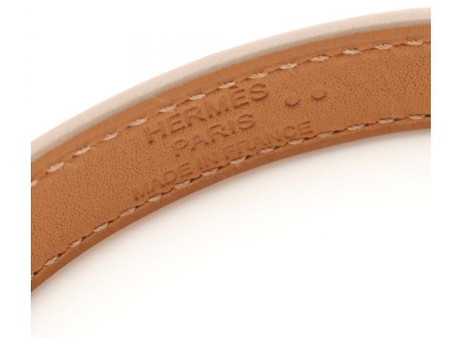 Hermès Kelly Double Tour Krokodilarmband Weiß - Ansicht 4