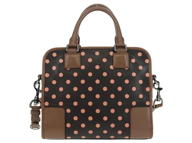 Borsa Cruz Loewe in pelle stampata media Marrone - vista 2