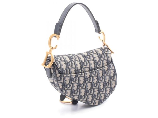 Mini Borsa Saddle Dior Christian Dior Crudo Blu navy - vista 2