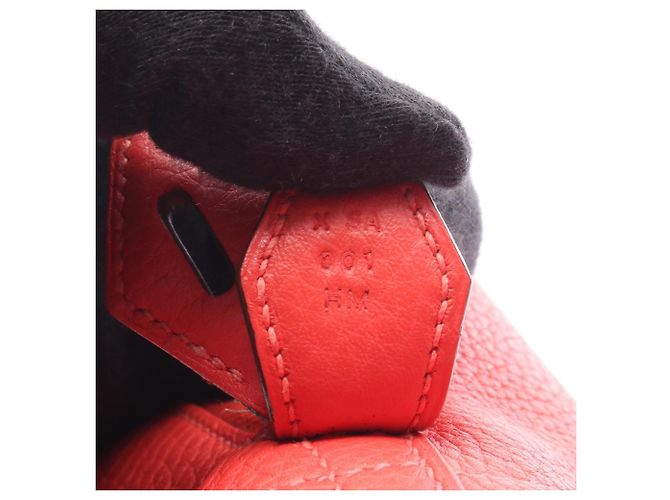 Borsa Hermès Bolide 31 rossa Rosa Rosso - vista 5