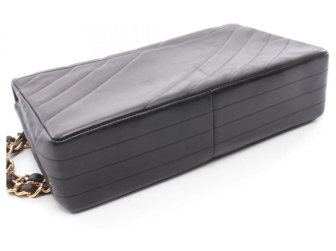 Borsa a Spalla in Pelle di Agnello Nera Chanel Nero - vista 10