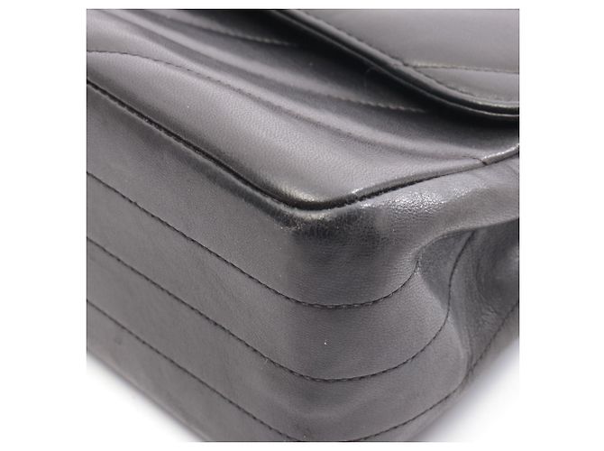 Borsa a Spalla in Pelle di Agnello Nera Chanel Nero - vista 9