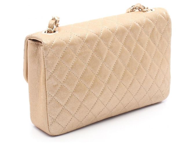 Borsa a Spalla Matelassé Chanel Marrone Beige D'oro - vista 2