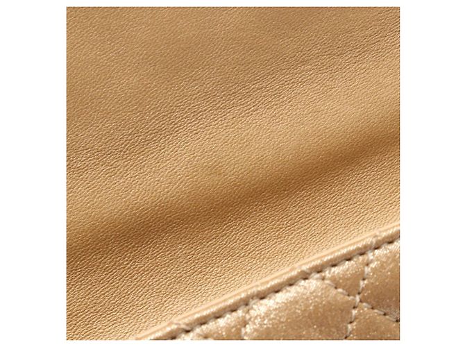 Borsa a Spalla Matelassé Chanel Marrone Beige D'oro - vista 6