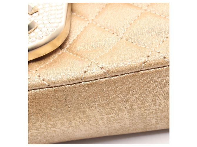 Borsa a Spalla Matelassé Chanel Marrone Beige D'oro - vista 8