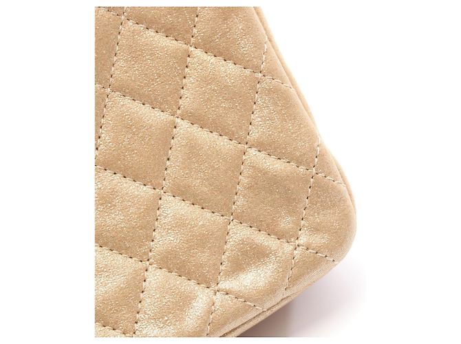 Borsa a Spalla Matelassé Chanel Marrone Beige D'oro - vista 9