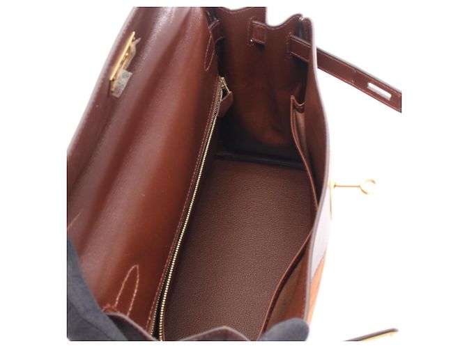 Borsa Hermès Kelly 28 Marrone Multicolore Arancione - vista 3