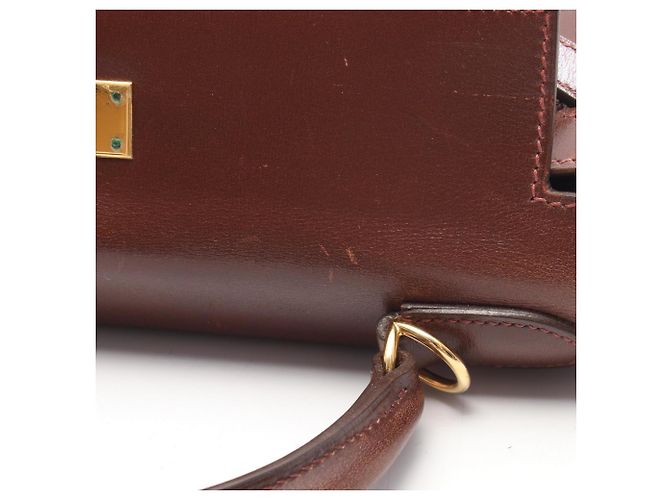 Borsa Hermès Kelly 28 Marrone Multicolore Arancione - vista 7
