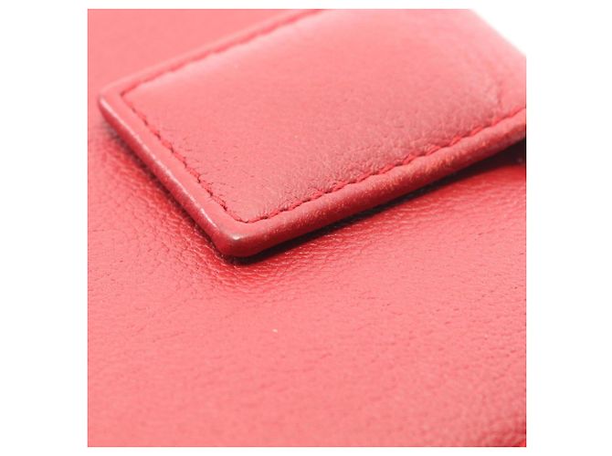 Yves Saint Laurent rote Leder Bi-Fold Geldbörse - Ansicht 10
