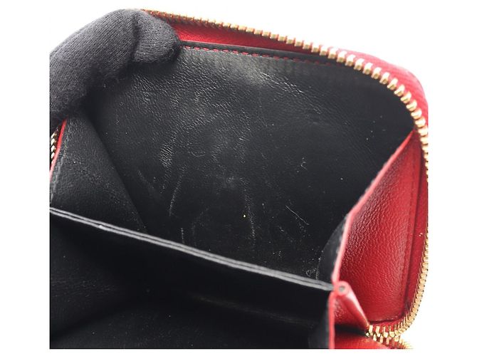 Yves Saint Laurent rote Leder Bi-Fold Geldbörse - Ansicht 6