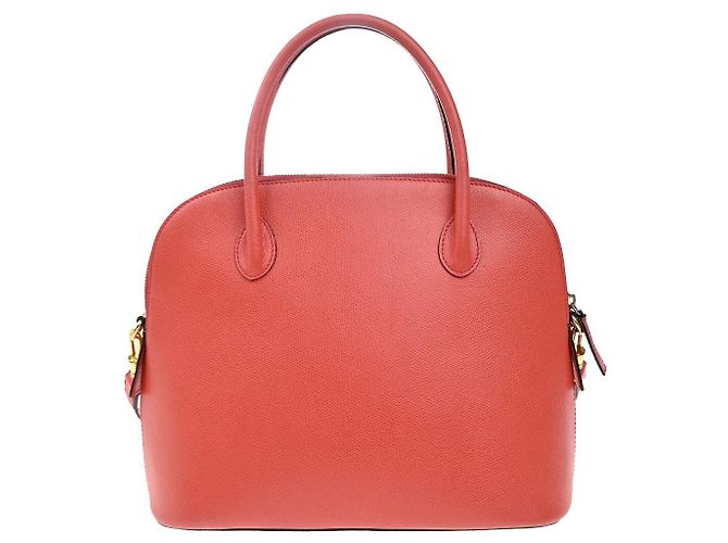 Céline Celine Vintage Convertible Bowler in pelle Medium Rosso - vista 2