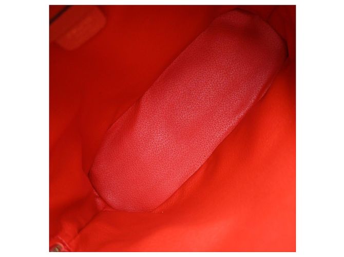 Céline Celine Vintage Convertible Bowler in pelle Medium Rosso - vista 5