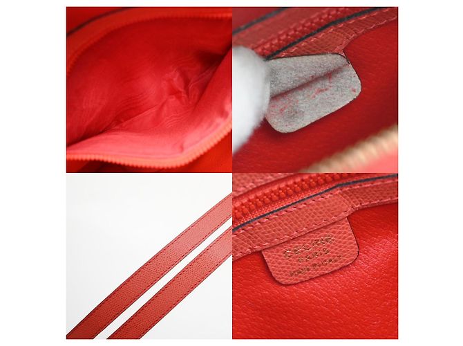 Céline Celine Vintage Convertible Bowler in pelle Medium Rosso - vista 6